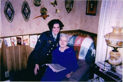 On Leave
Visiting Great Grandma Violet on leave from AIT.
